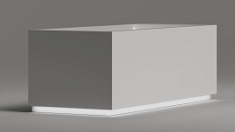 Ниша для ног с подсветкой в четырех экранах